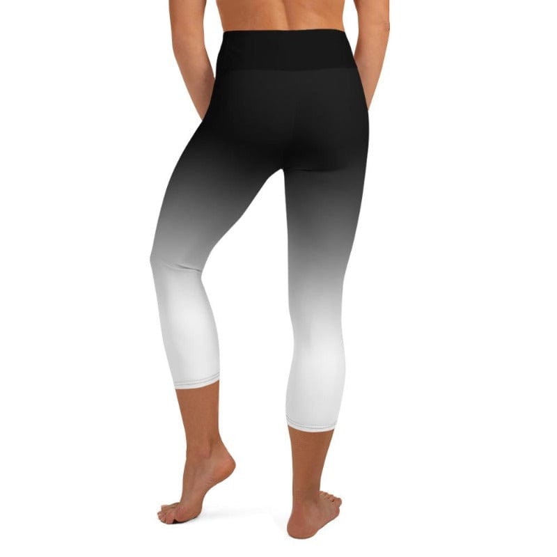 Black & White Ombre High Waist Capris