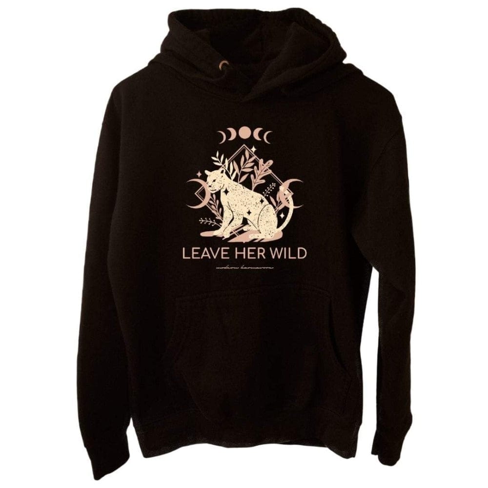 Leave Her Wild Black Hoodie