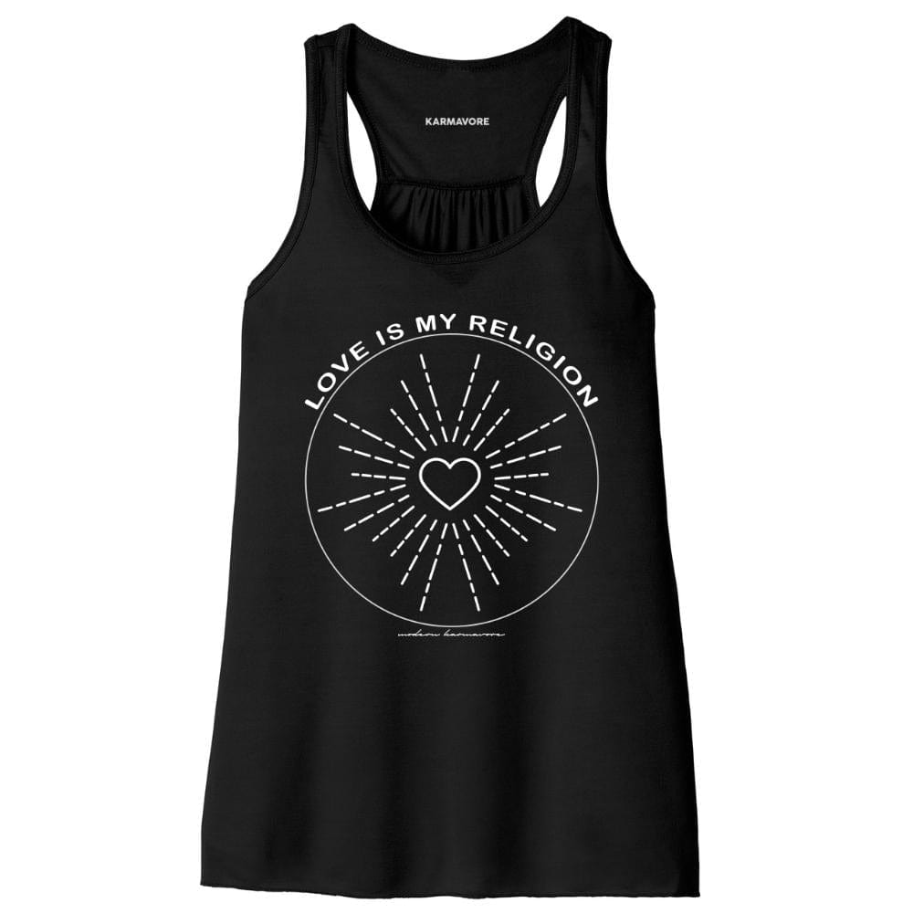 Karmavore Love Is My Religion Flowy Tank Black / S