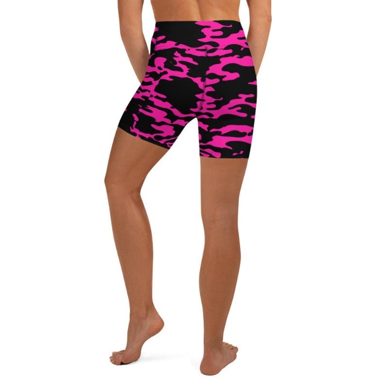 Pink Camo High Waist Shorts