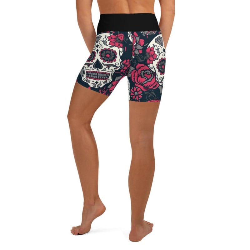 Pink Sugar Skull High Waist Shorts