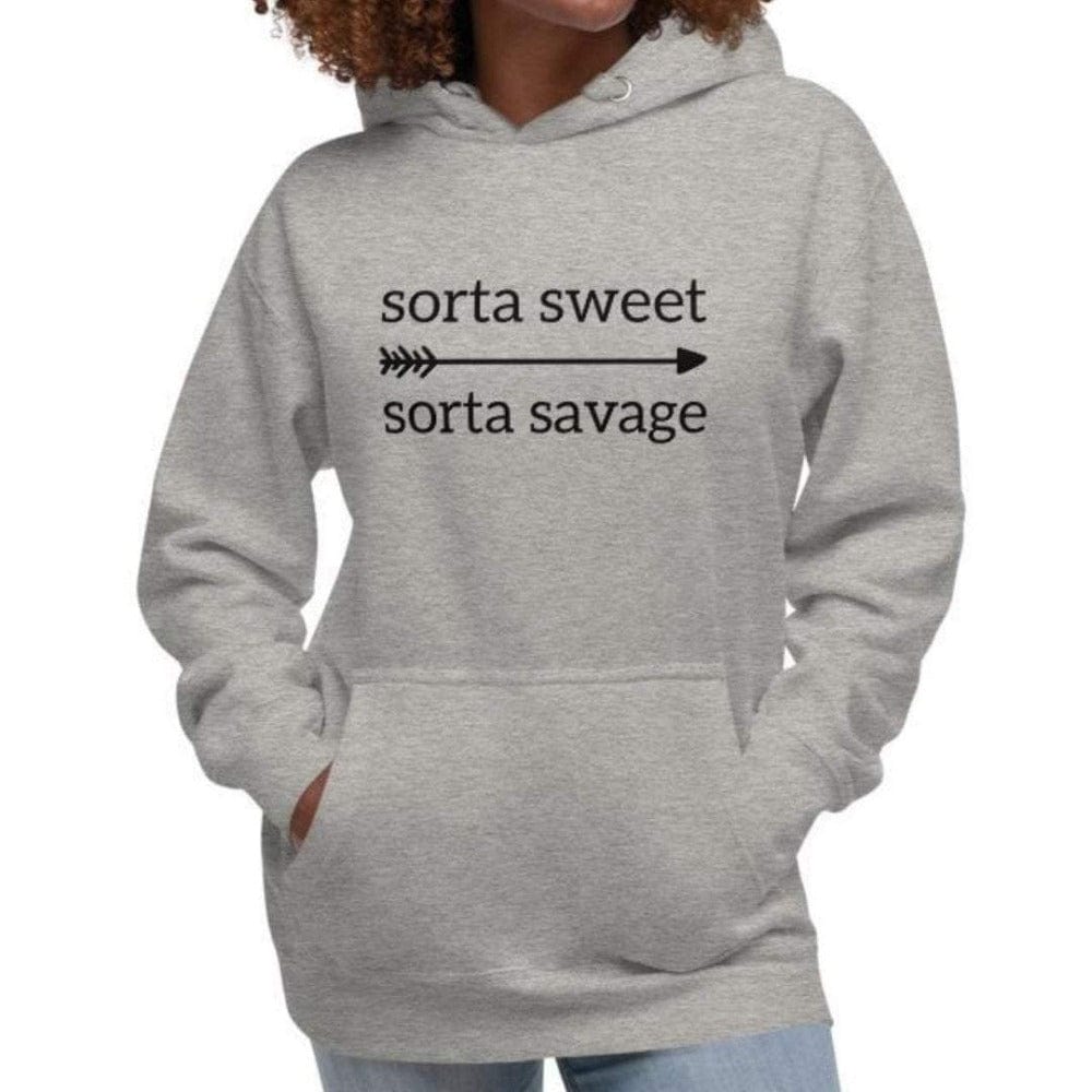 Sorta Sweet Sorta Savage Grey Hoodie