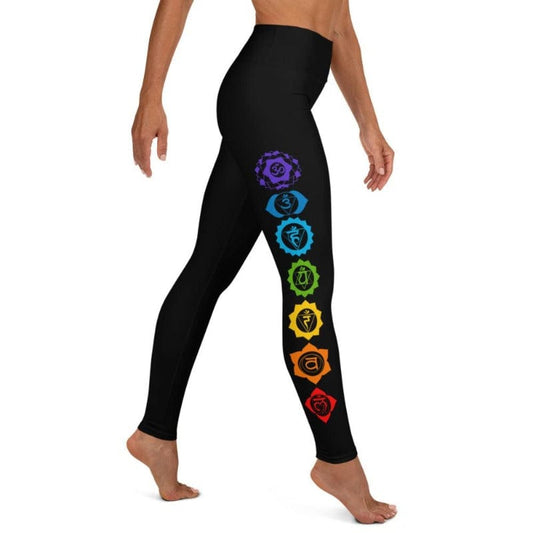 7 Chakras Black High Waist Leggings