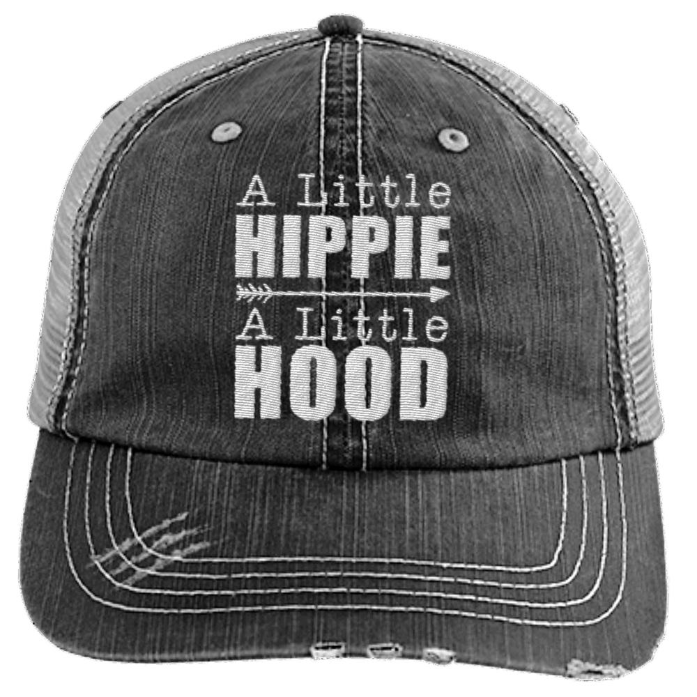 A Little Hippie A Little Hood Gray Trucker Hat