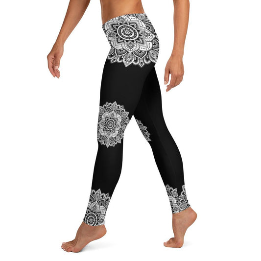 Black, Mandala Leggings