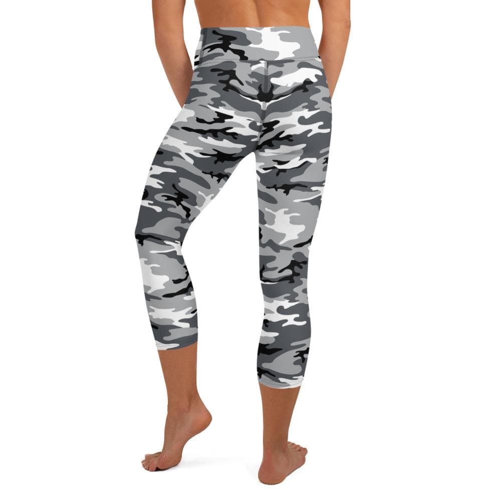 Karmavore Black & White Camo High Waist Capris