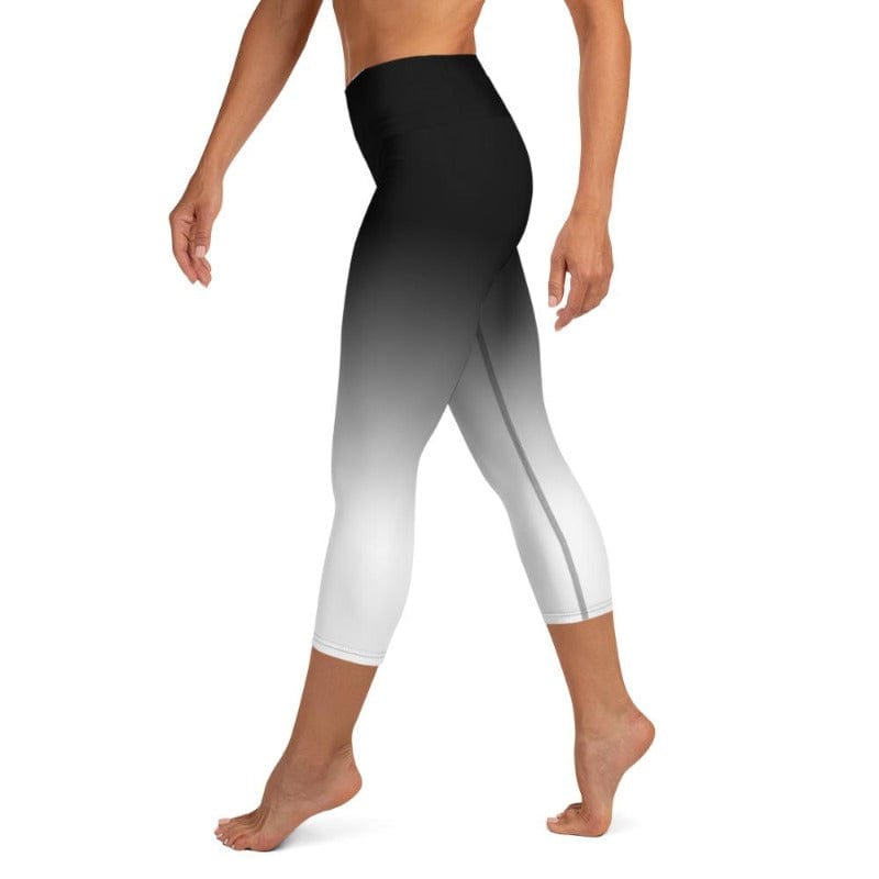 Black & White Ombre High Waist Capris