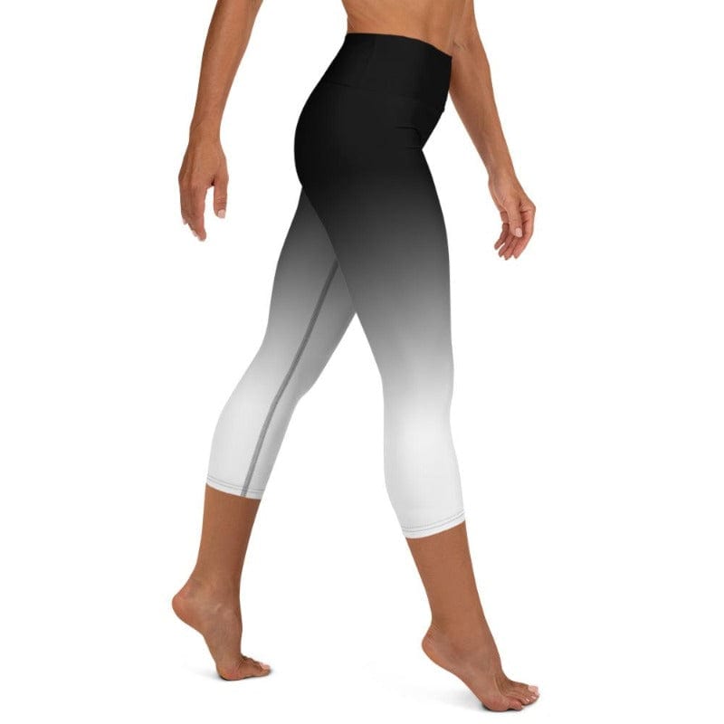 Black & White Ombre High Waist Capris