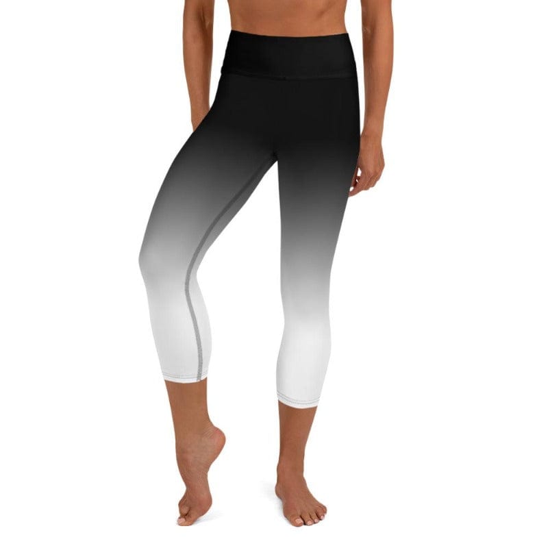 Black & White Ombre High Waist Capris