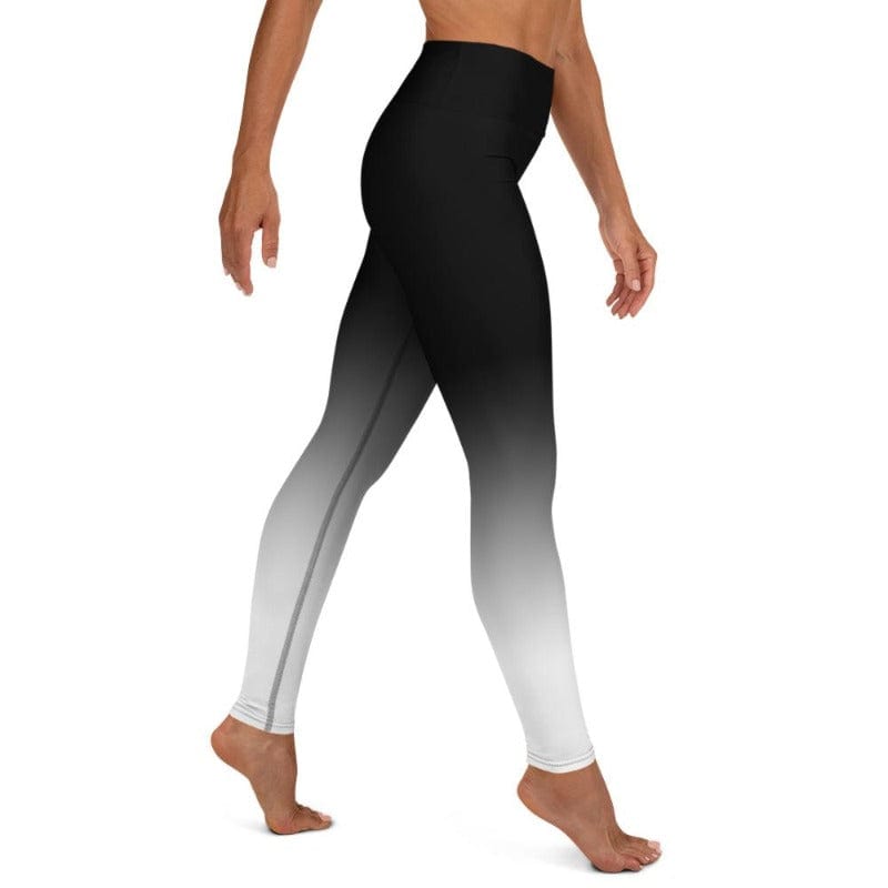 Black & White Ombre High Waist Leggings