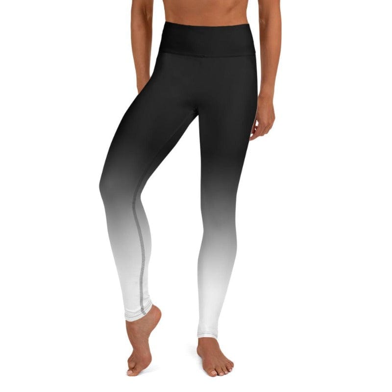 Black &amp; White Ombre High Waist Leggings