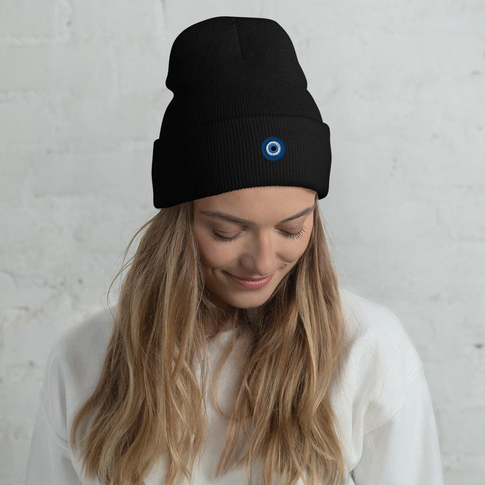 Evil Eye Black Beanie