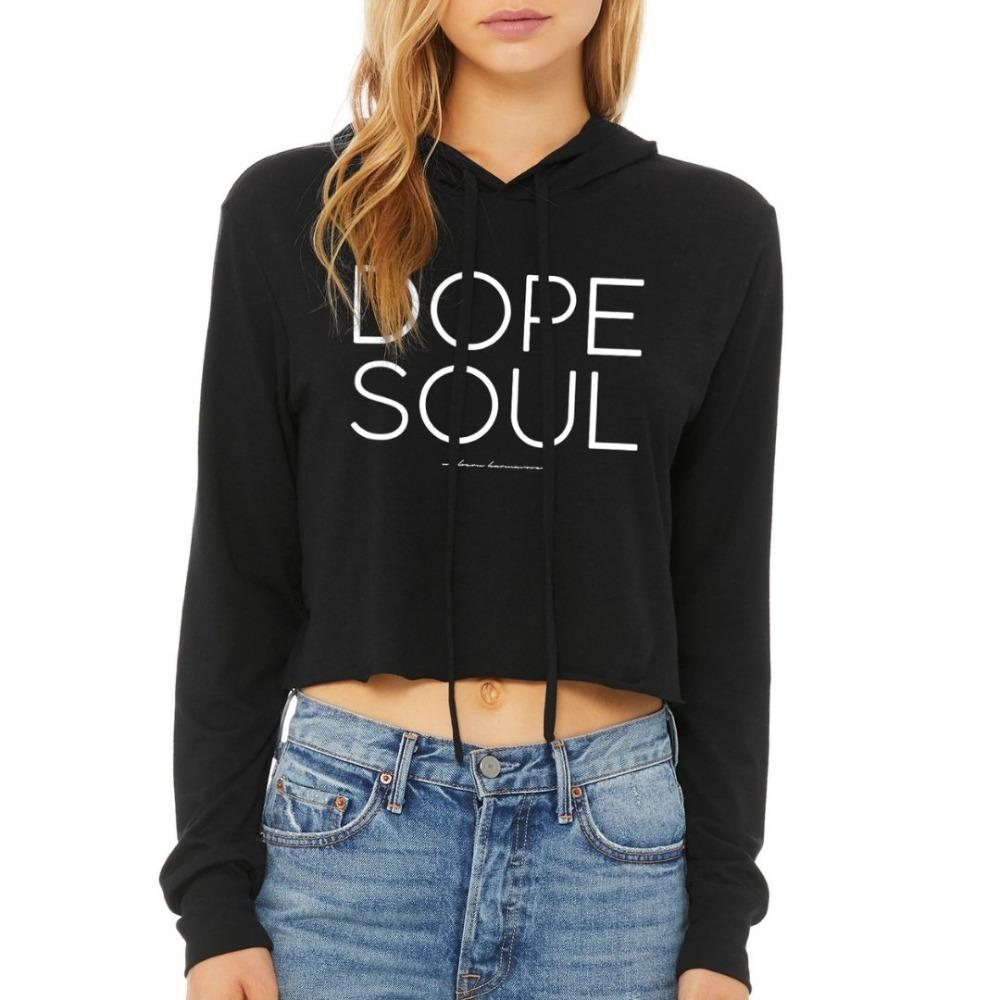 Dope Soul Black Crop T-Shirt Hoodie