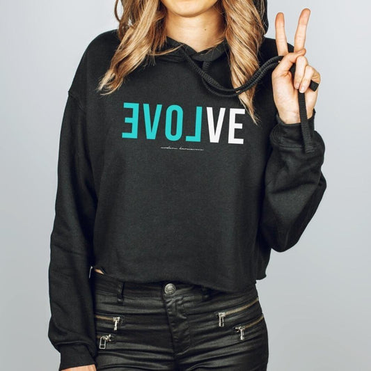 Evolve Black Crop Hoodie