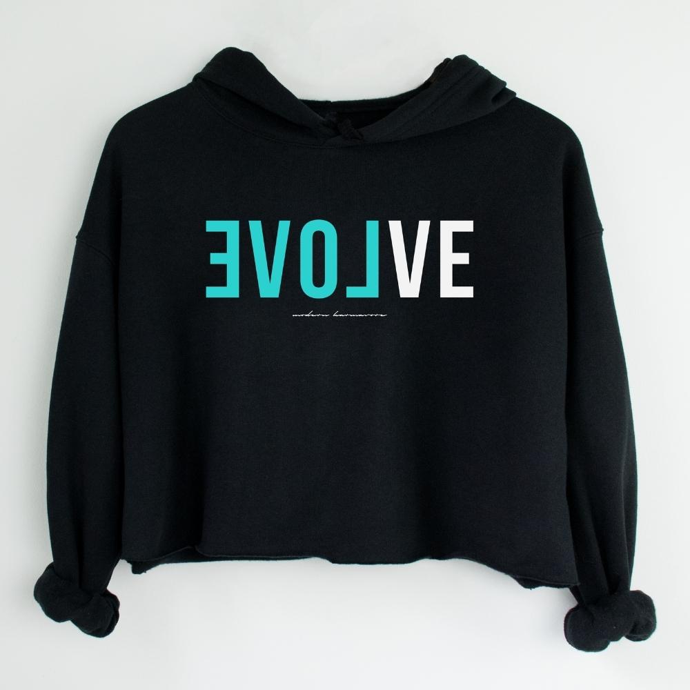 Evolve Black Crop Hoodie