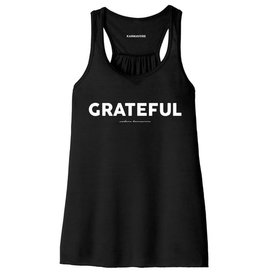 Karmavore Grateful Flowy Tank Black / S