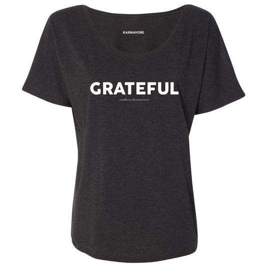 Karmavore Grateful Goddess Tee Charcoal Triblend / S