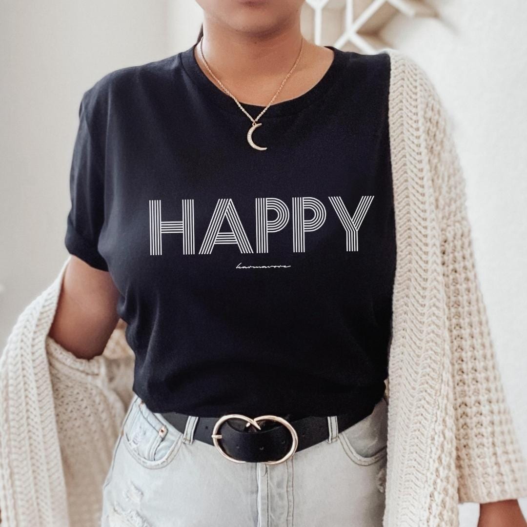 Karmavore Happy Premium Tee Black / S