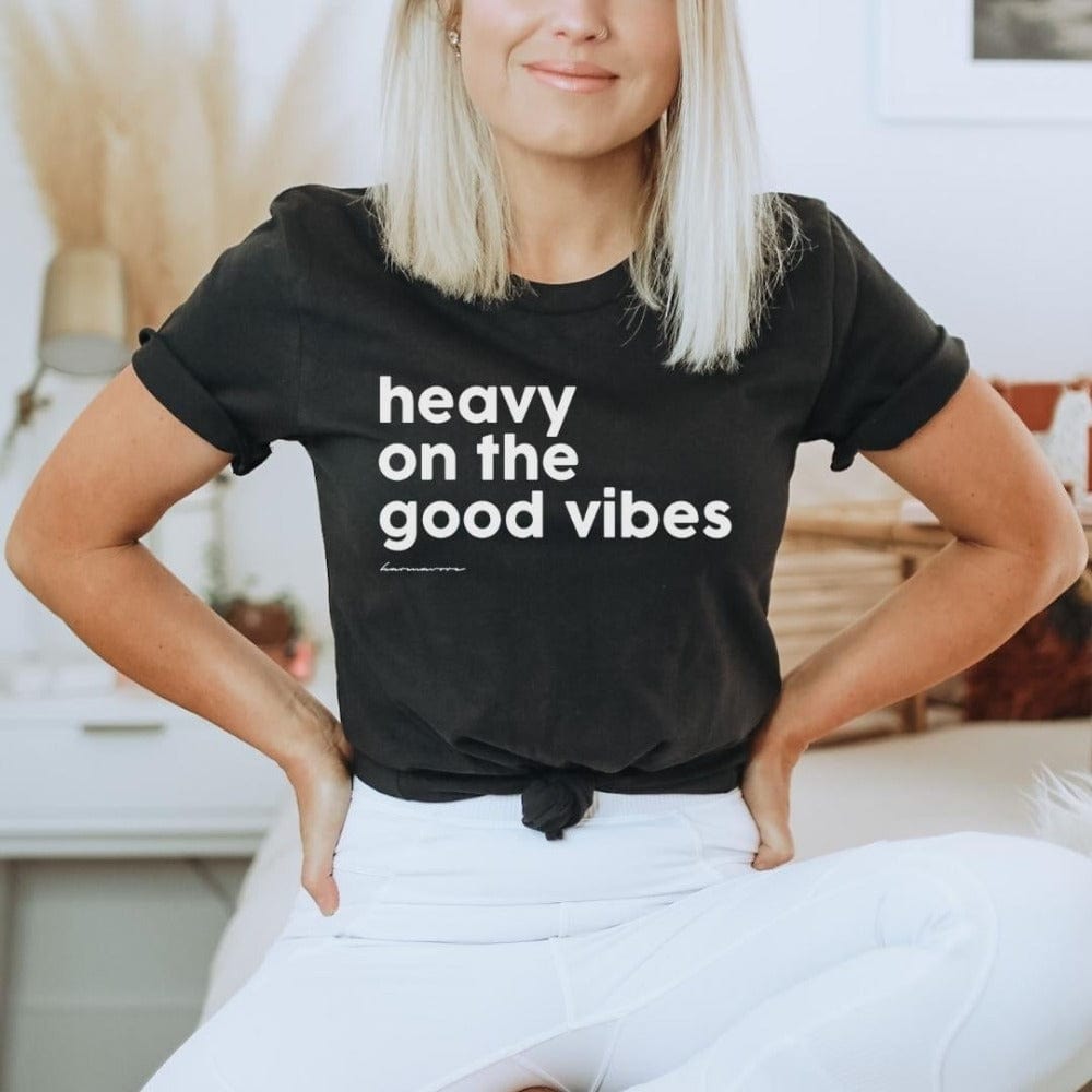 Karmavore Heavy On The Good Vibes Premium Tee Black / S
