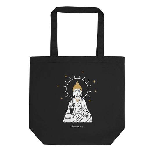 Karmavore Hippie Buddha Eco Tote Bag Black