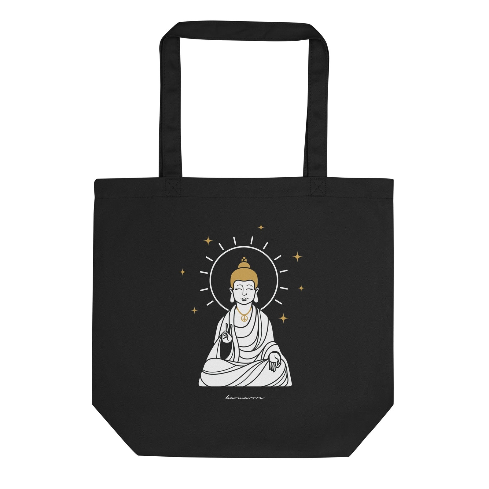 Karmavore Hippie Buddha Eco Tote Bag Black