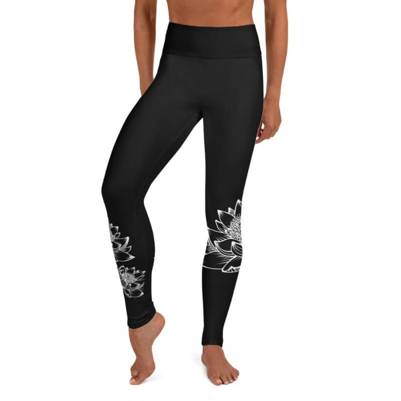 Lotus Black High Waist Leggings