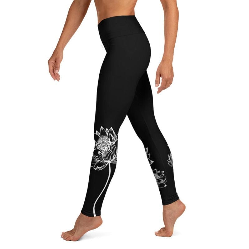 Lotus Black High Waist Leggings