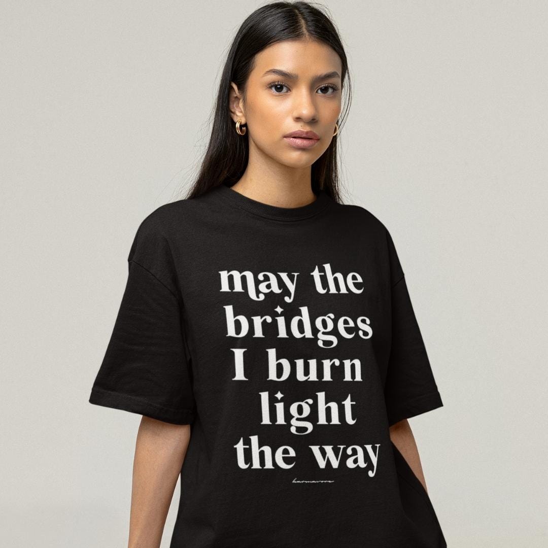 Karmavore May The Bridges I Burn Light The Way Premium Tee Black