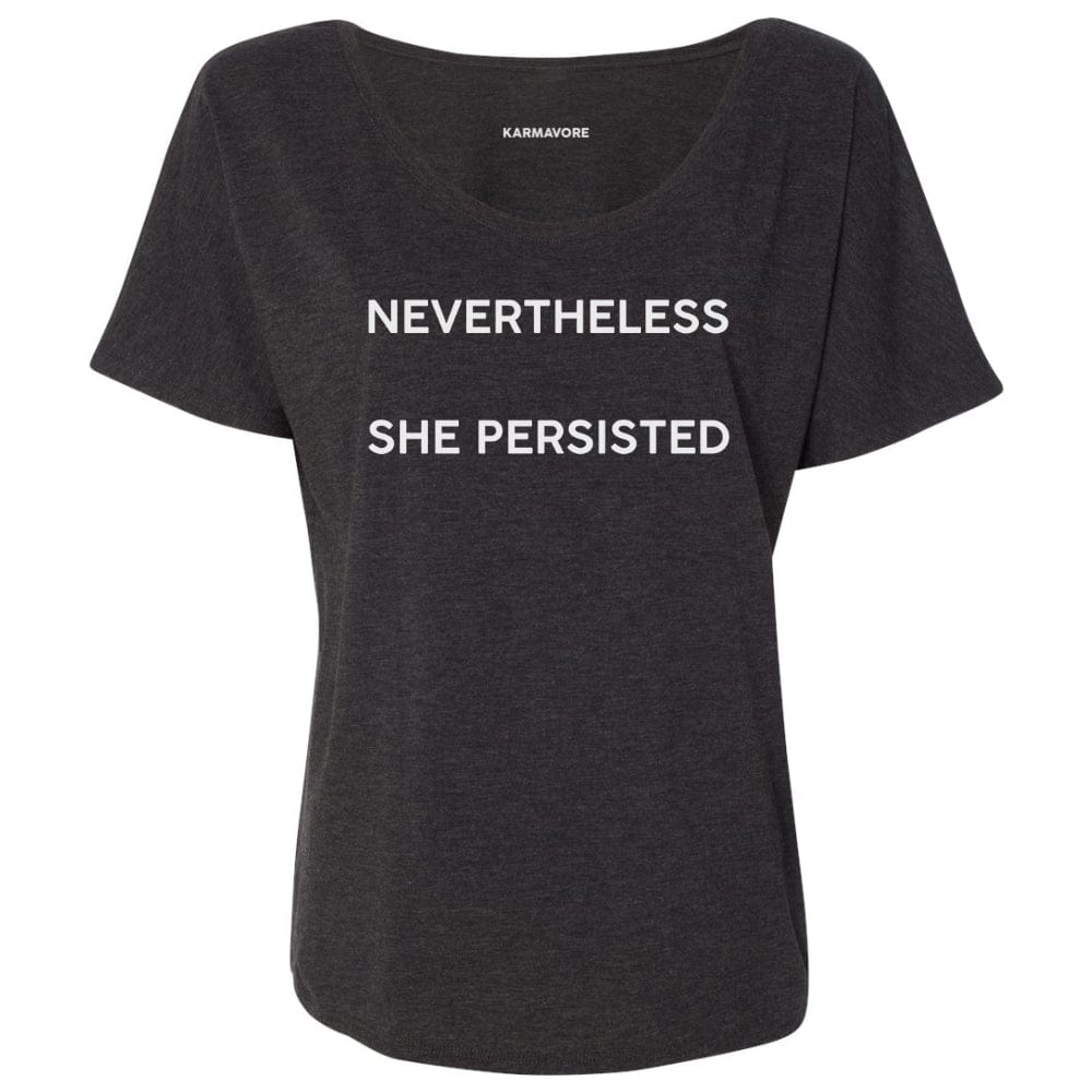 Karmavore Nevertheless She Persisted Goddess Tee Charcoal Triblend / S