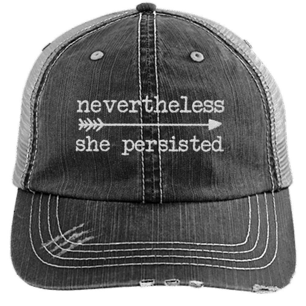 Nevertheless She Persisted Grey Trucker Hat