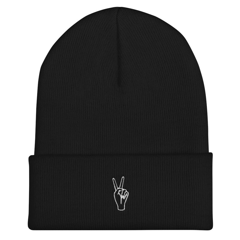 Peace Black Beanie