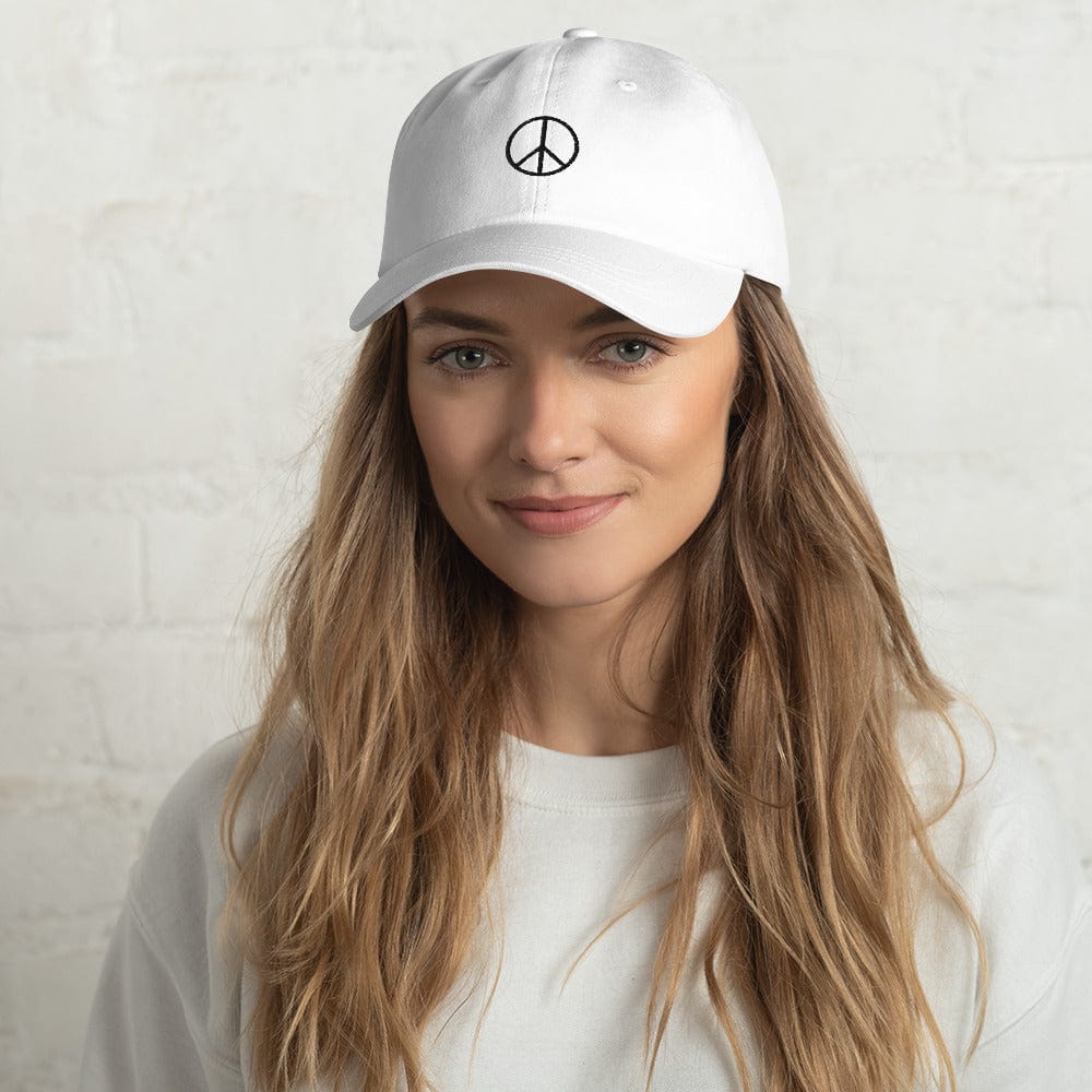 Karmavore Peace Dad Hat White