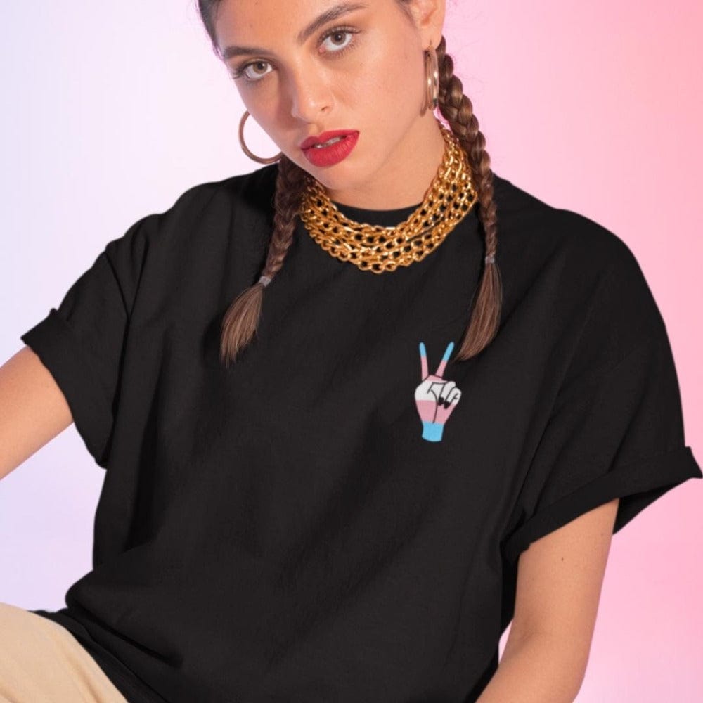 Karmavore Peace Premium Tee (Trans Pride) Black / S