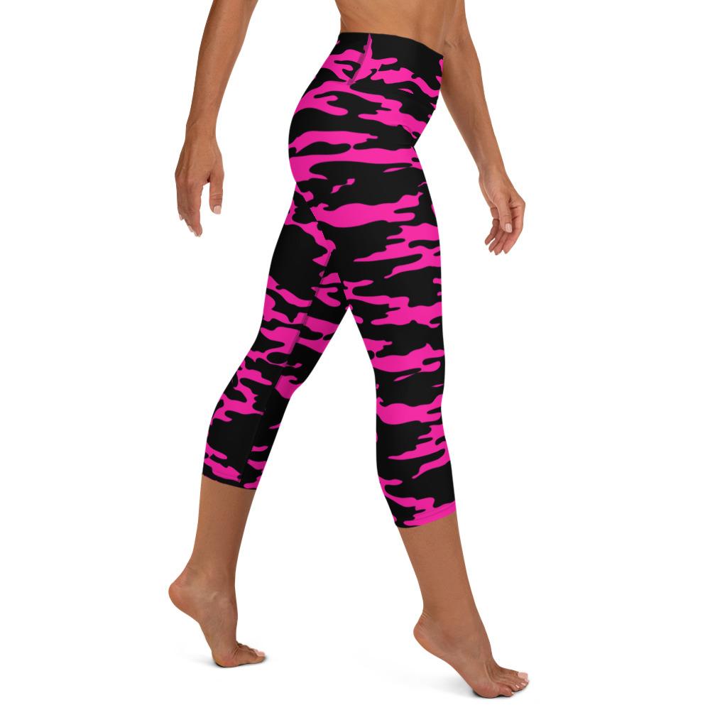 Karmavore Pink Camo High Waist Capris