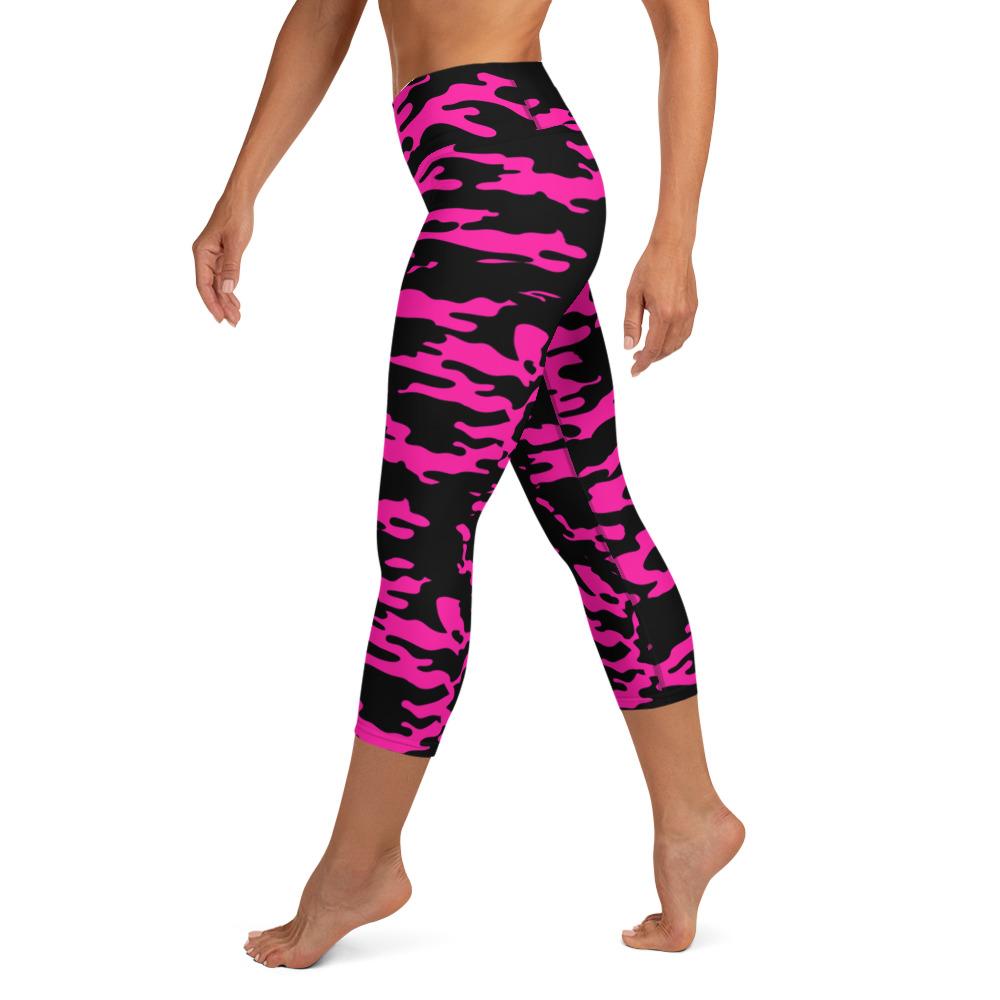 Karmavore Pink Camo High Waist Capris XS