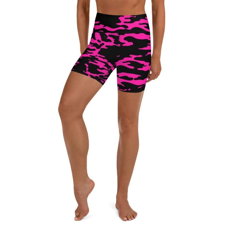 Pink Camo High Waist Shorts