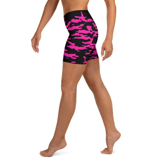 Pink Camo High Waist Shorts