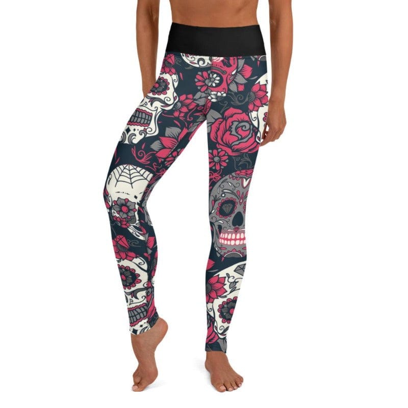 Pink Sugar Skull High Waist Leggings