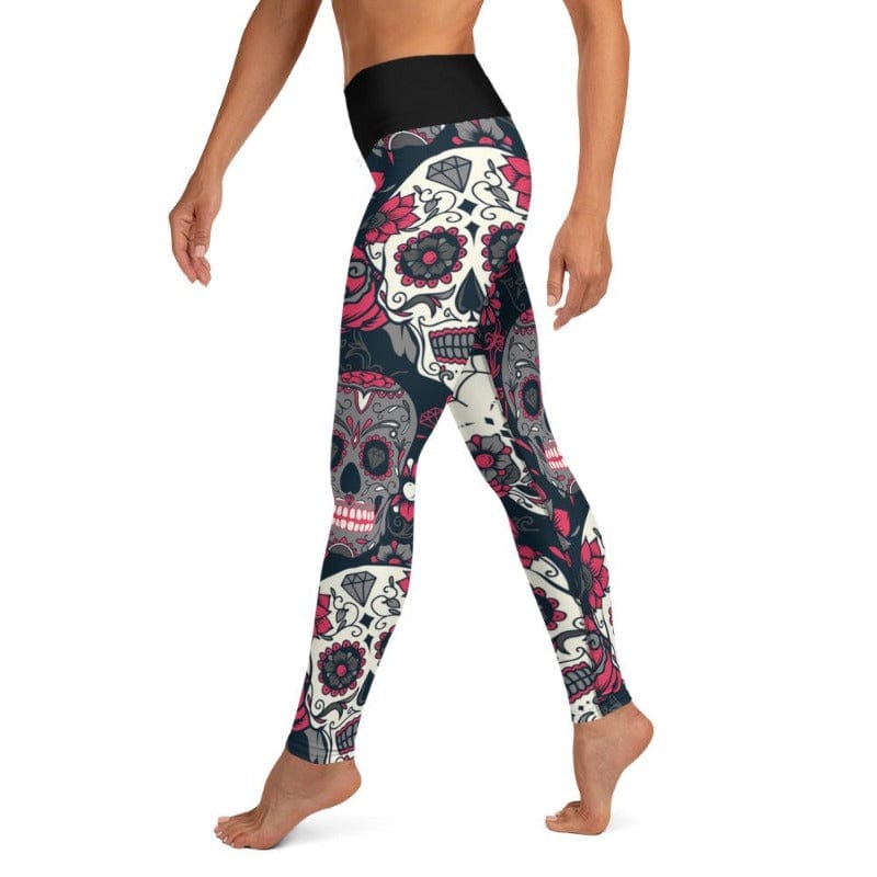 Pink Sugar Skull High Waist Leggings