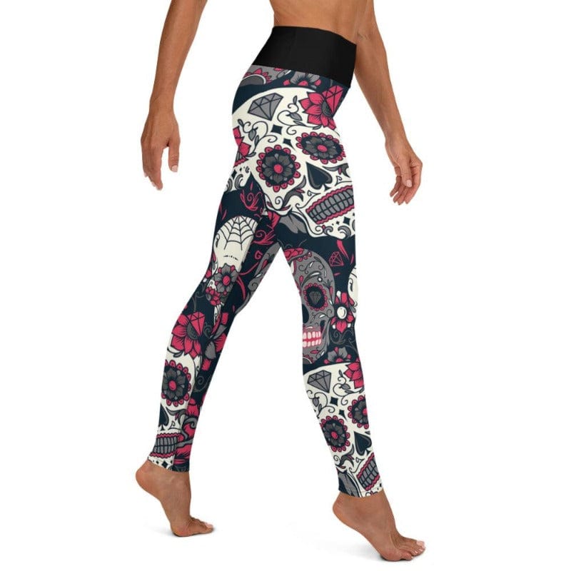 Pink Sugar Skull High Waist Leggings