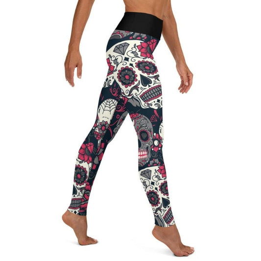 Pink Sugar Skull High Waist Leggings