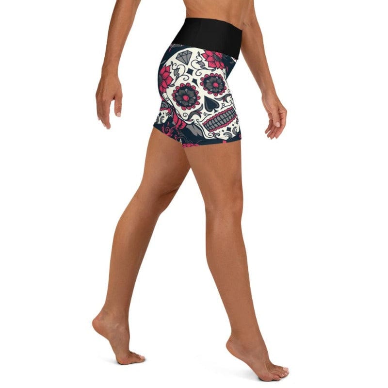 Pink Sugar Skull High Waist Shorts