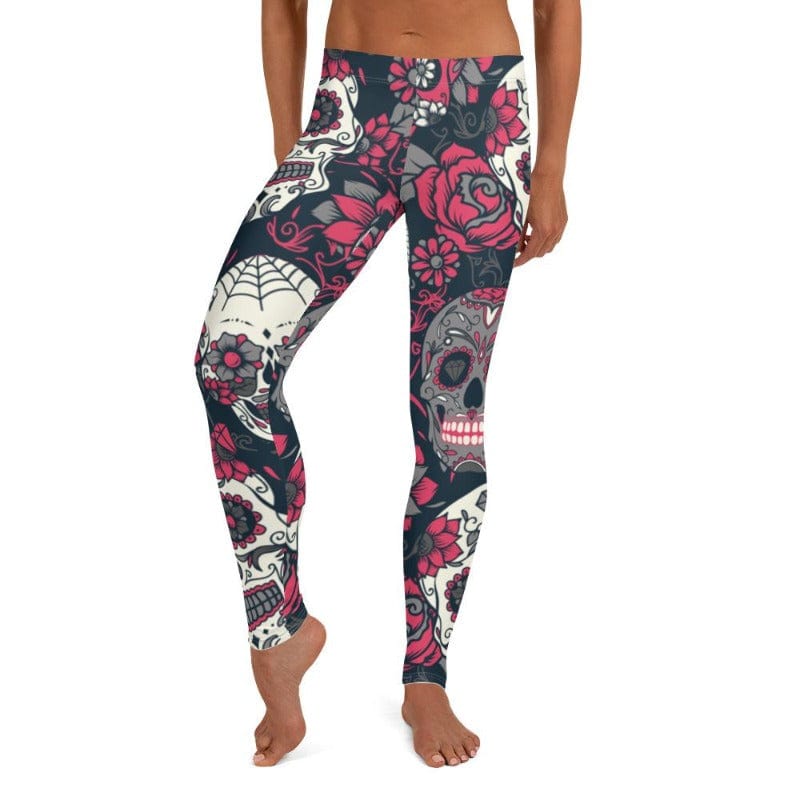 Pink Sugar Skull Leggings