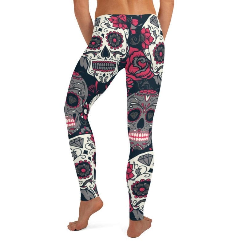 Pink Sugar Skull Leggings