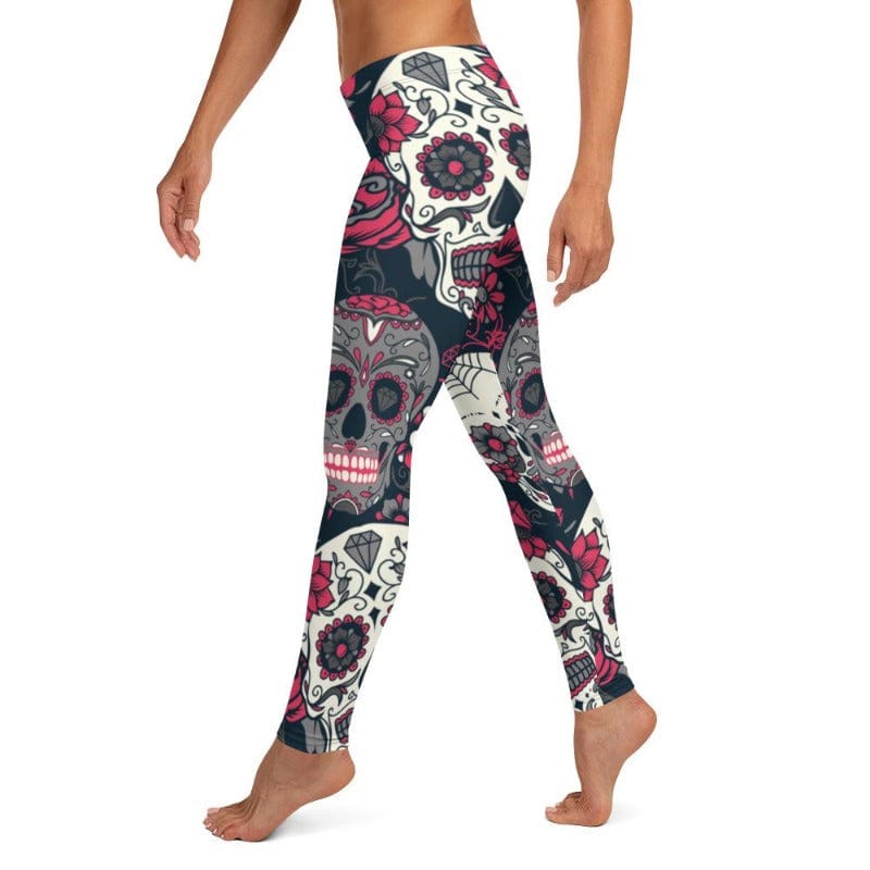 Pink Sugar Skull Leggings