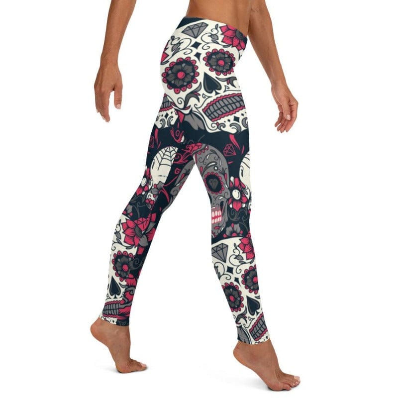 Pink Sugar Skull Leggings