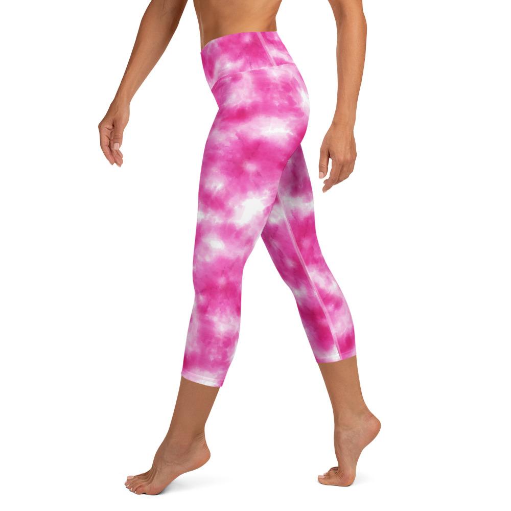 Karmavore Pink Tie Dye High Waist Capris