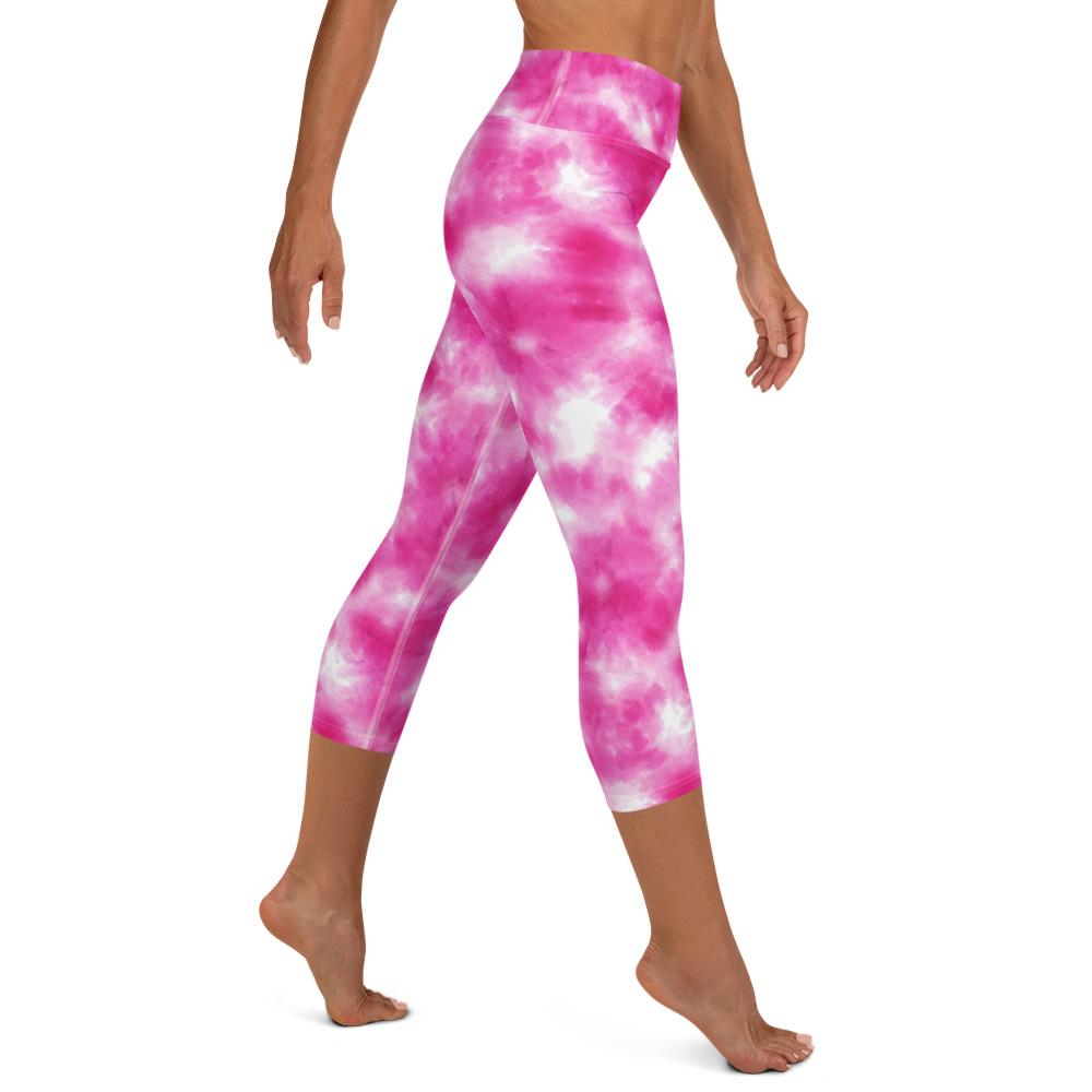 Karmavore Pink Tie Dye High Waist Capris