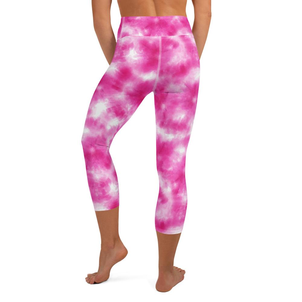 Karmavore Pink Tie Dye High Waist Capris