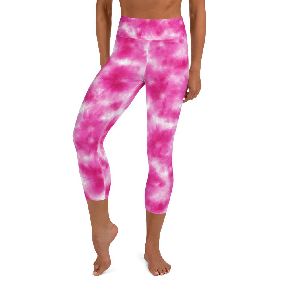 Karmavore Pink Tie Dye High Waist Capris XS